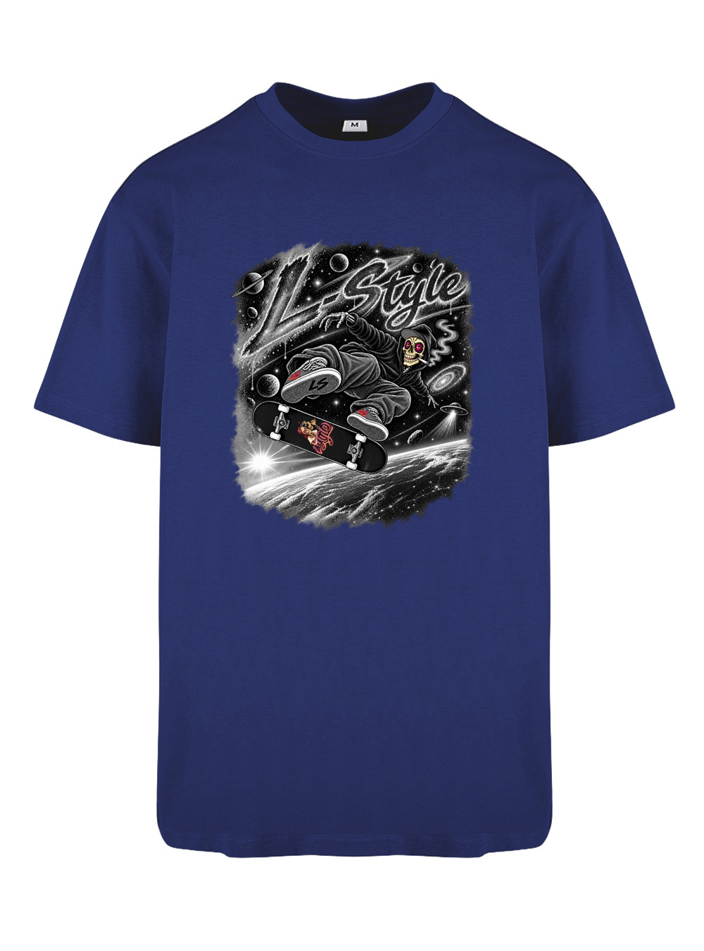 T-shirt Micky Space Skater Black & White — Full Blast