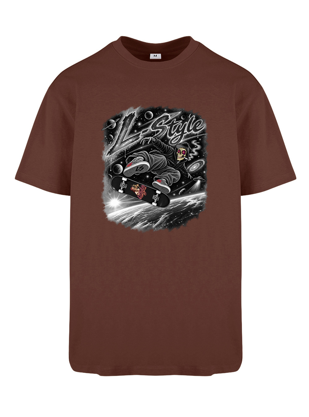 T-shirt Micky Space Skater Black & White — Full Blast