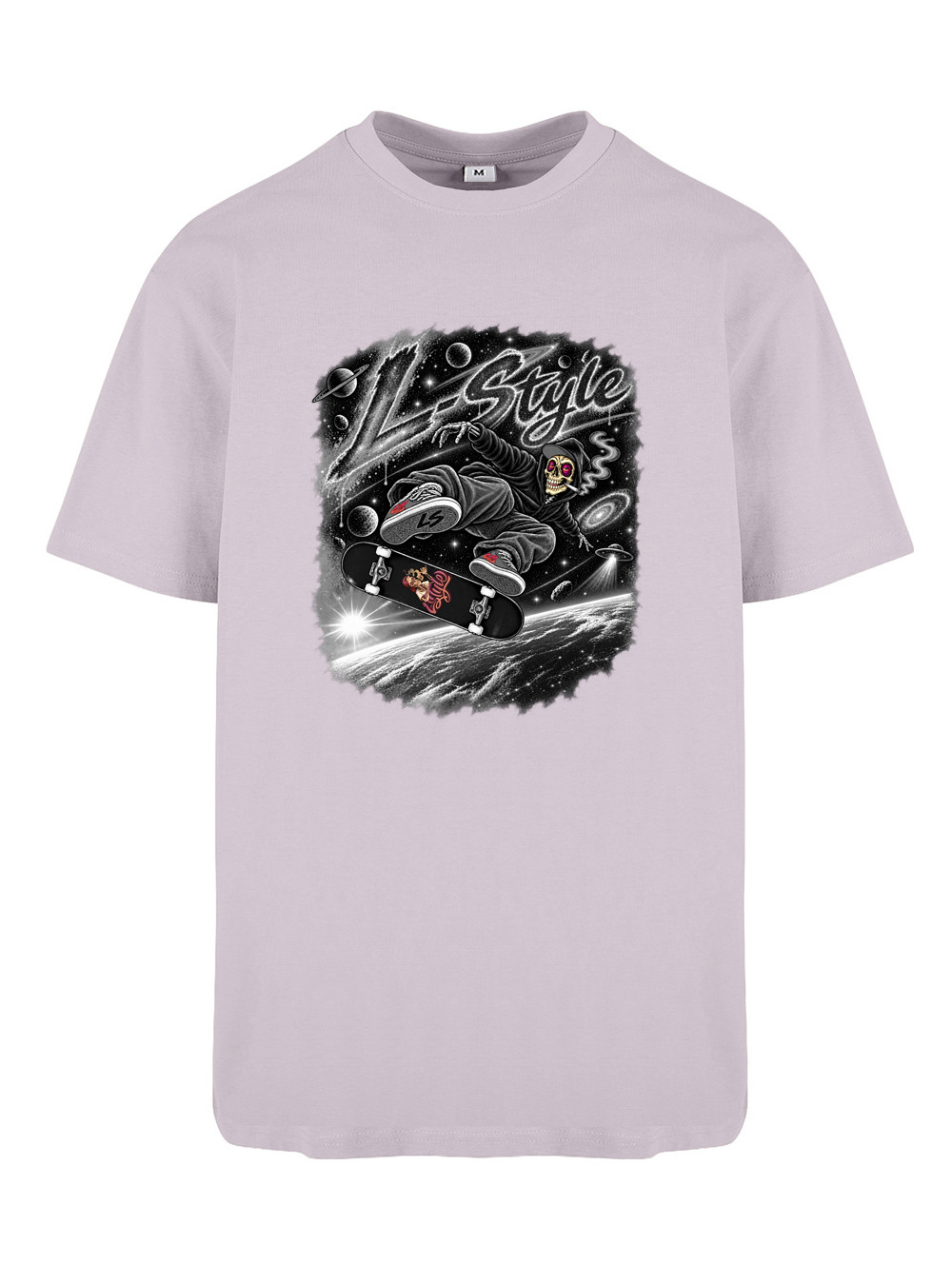 T-shirt Micky Space Skater Black & White — Full Blast