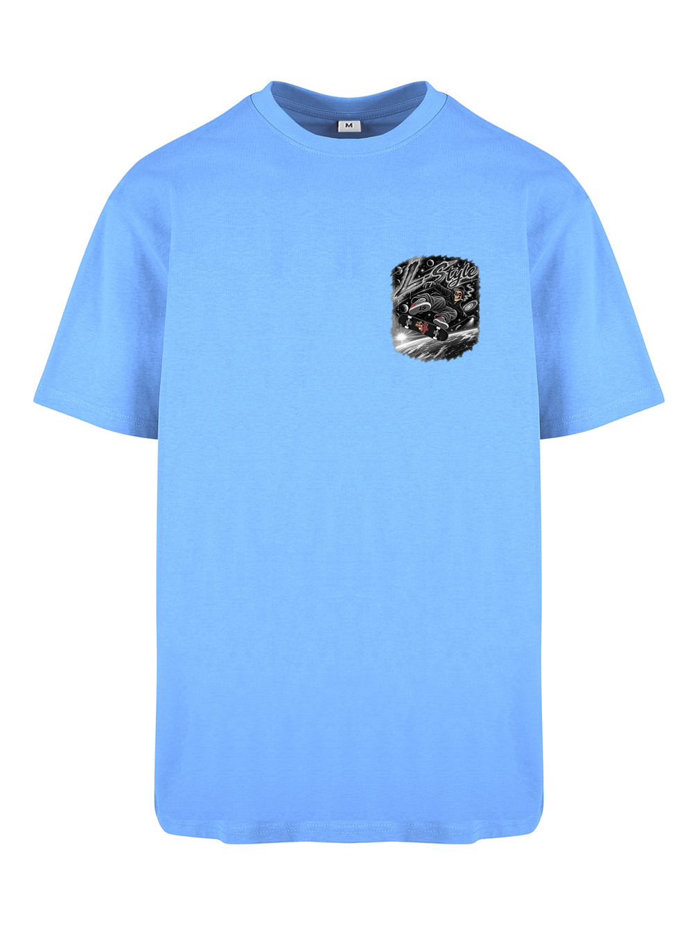 T-shirt Micky Space Skater Black & White — Low Key