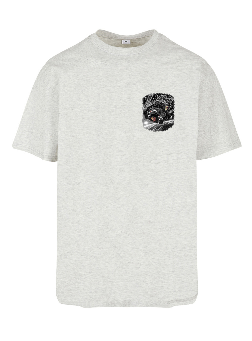 T-shirt Micky Space Skater Black & White — Low Key