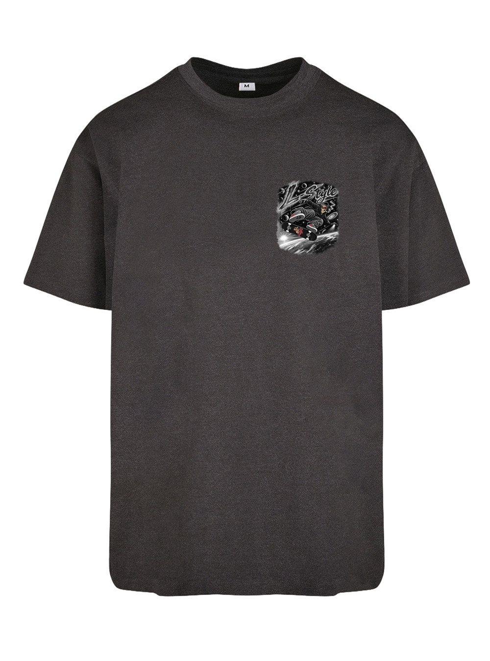 T-shirt Micky Space Skater Black & White — Low Key