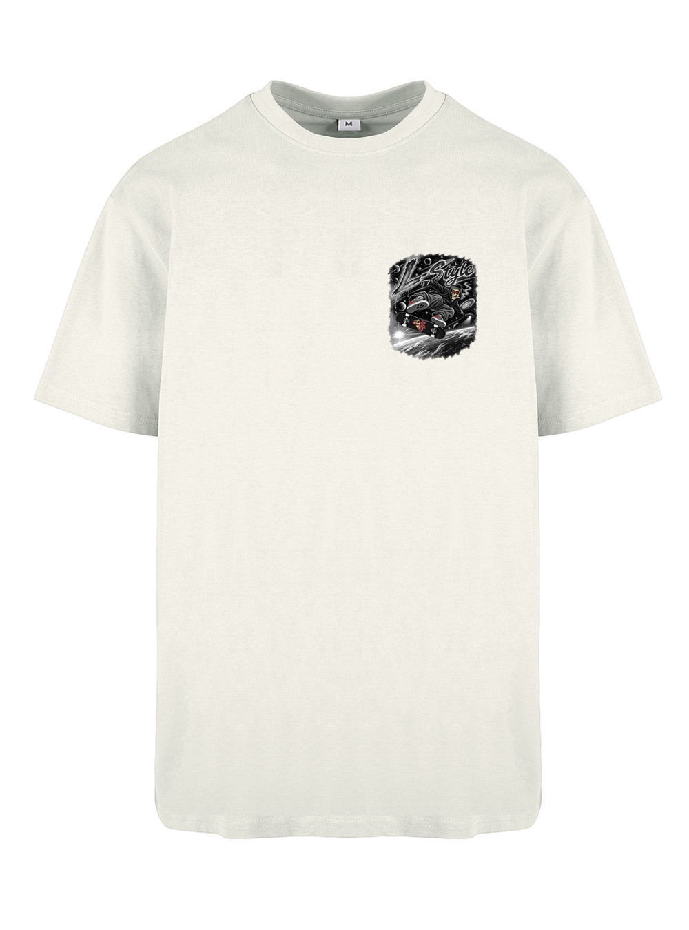 T-shirt Micky Space Skater Black & White — Low Key