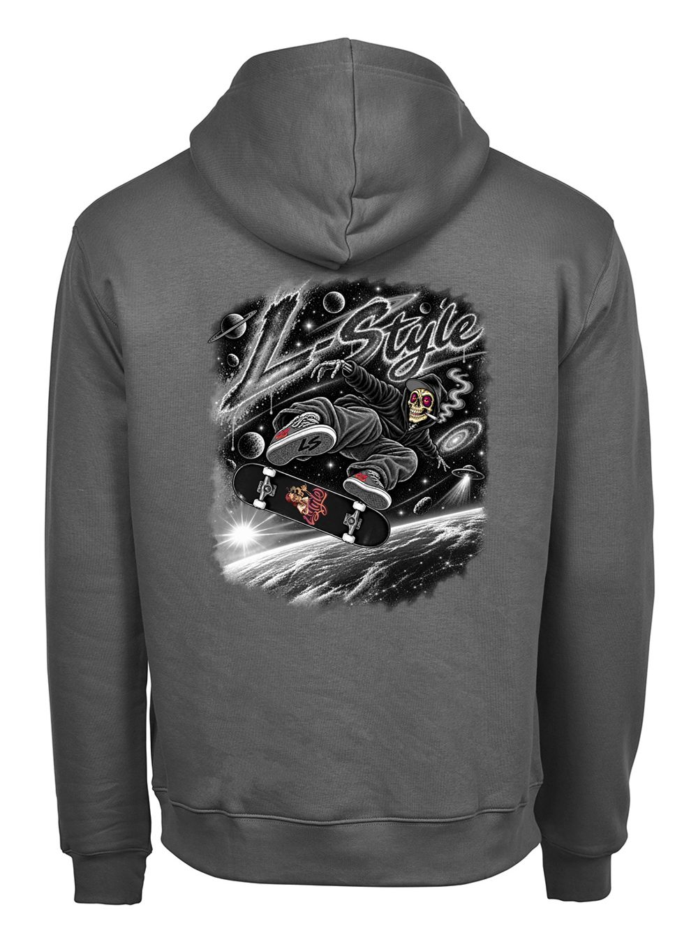 Sweat Micky Space Skater Black & White — Full Blast