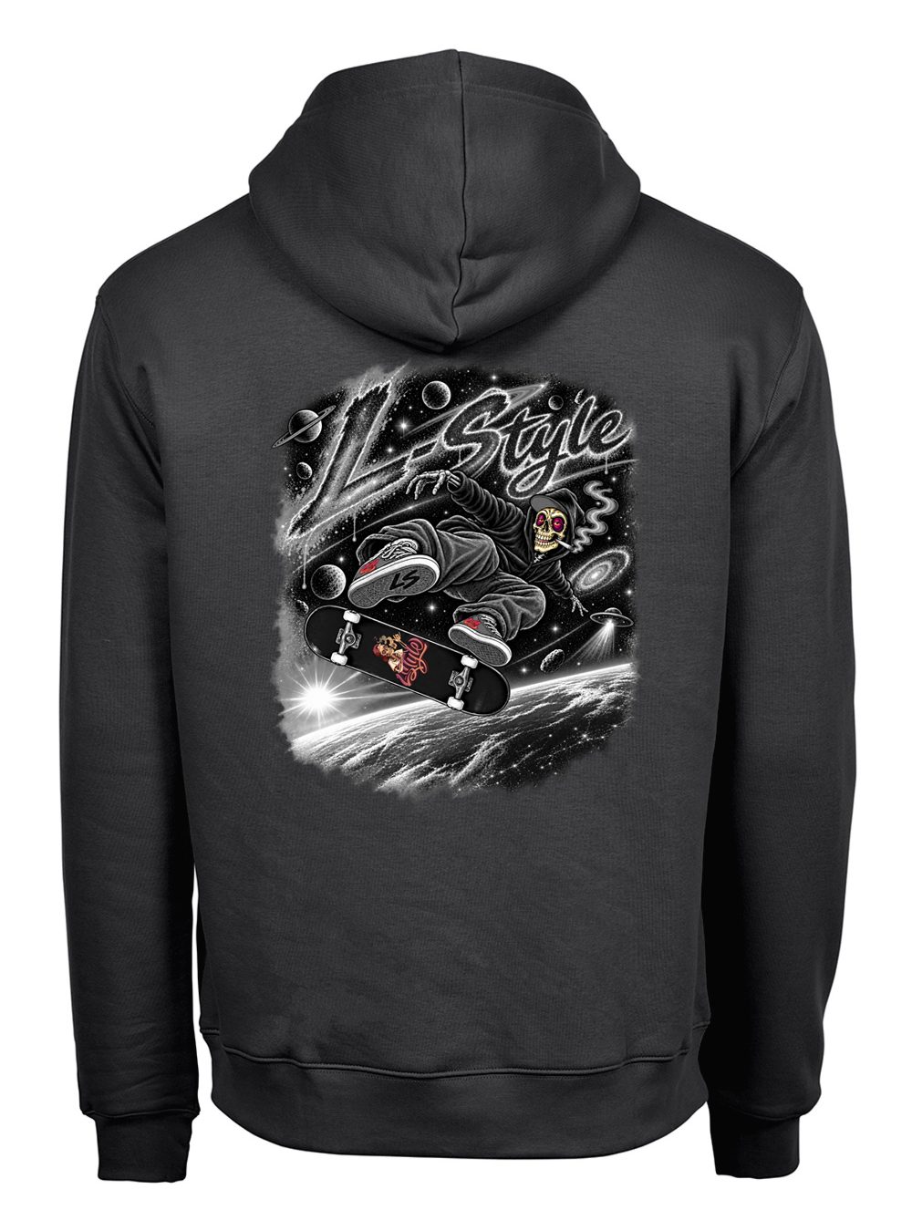 Sweat Micky Space Skater Black & White — Full Blast