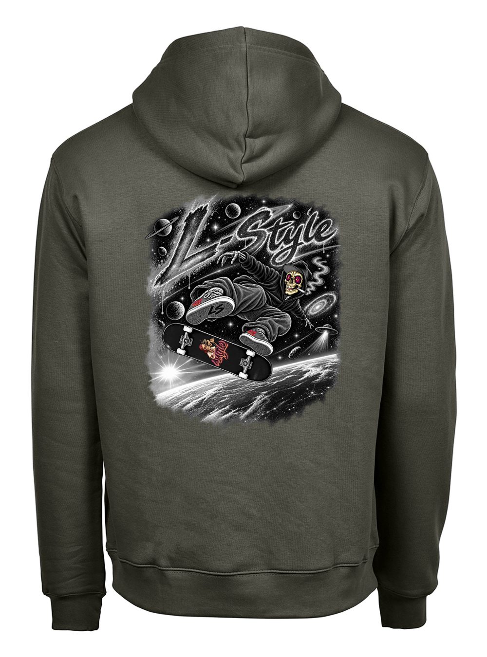 Sweat Micky Space Skater Black & White — Full Blast