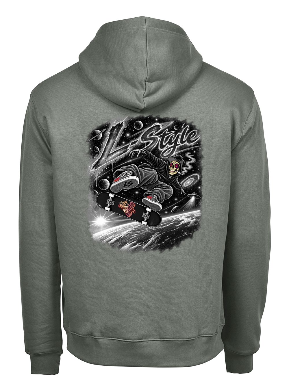 Sweat Micky Space Skater Black & White — Full Blast