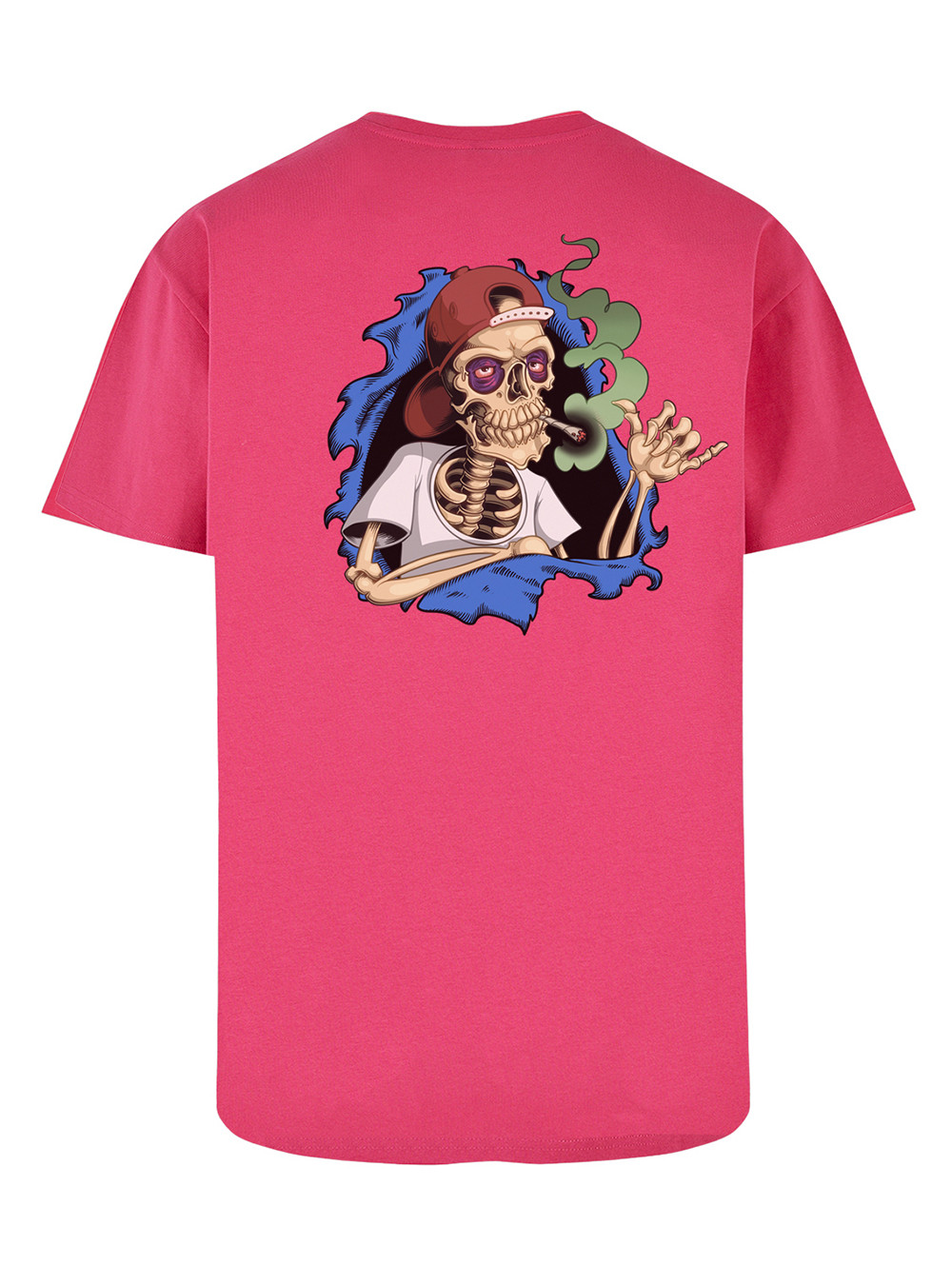 T Shirt L Style Bones Brigade Bleu Clair Rose