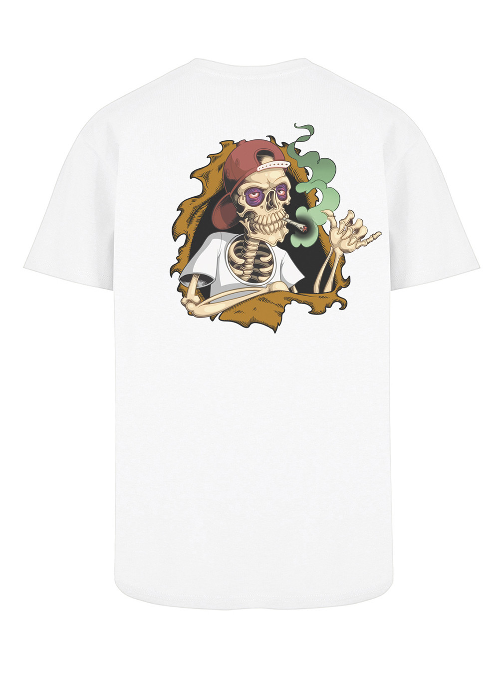 T Shirt L Style Bones Brigade Marron Blanc