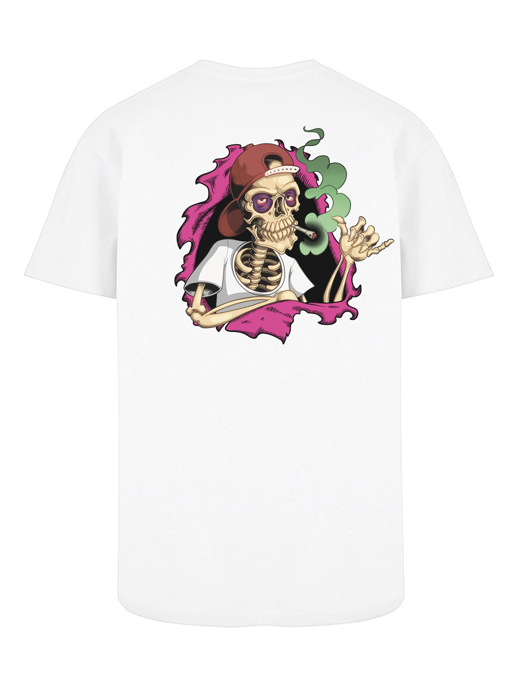 T Shirt L Style Bones Brigade Rose Blanc