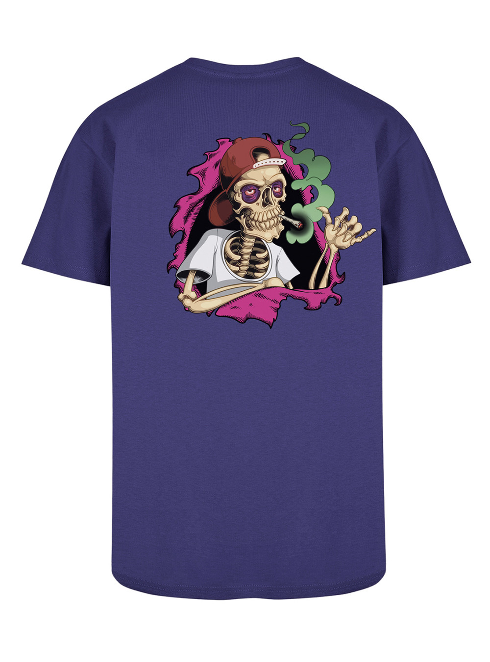 T Shirt L Style Bones Brigade Rose Bleu navy clair