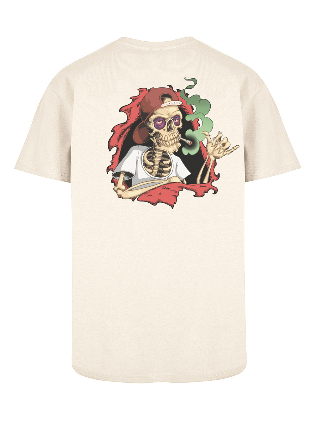 T Shirt L Style Bones Brigade Rouge Blanc cassé