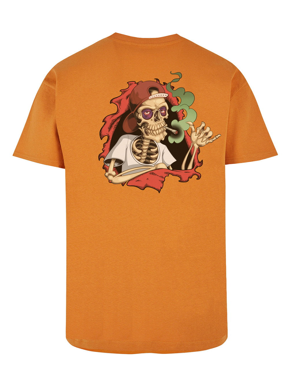 T Shirt L Style Bones Brigade Rouge Orange
