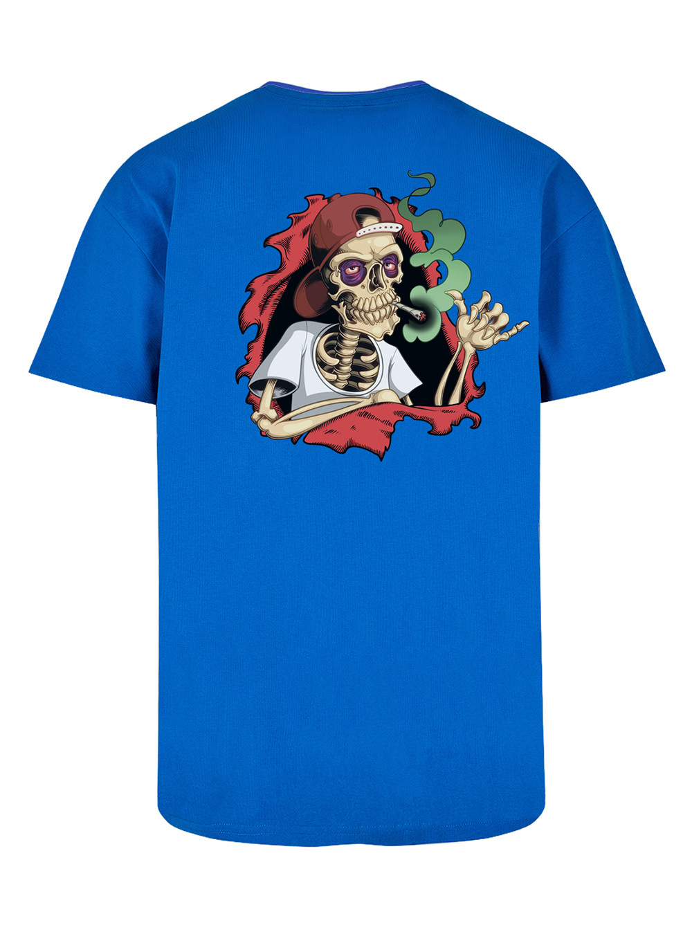 T Shirt L Style Bones Brigade Rouge Bleu royal