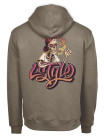 Sweat Logo L S Orange Shaka Marron clair